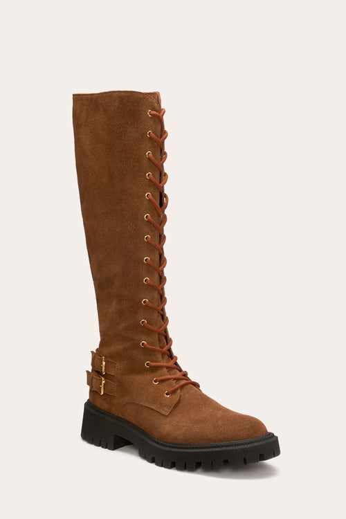 Valentina Buckled Tall Combat Boot view 1