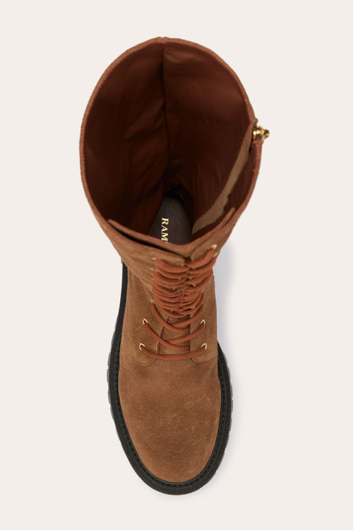 Valentina Buckled Tall Combat Boot view 3