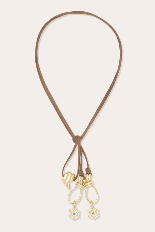 Elle Suede Tie Necklace view 1