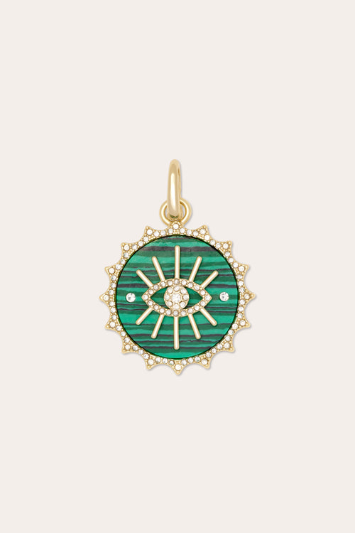 Evil Eye Malachite Charm view 1