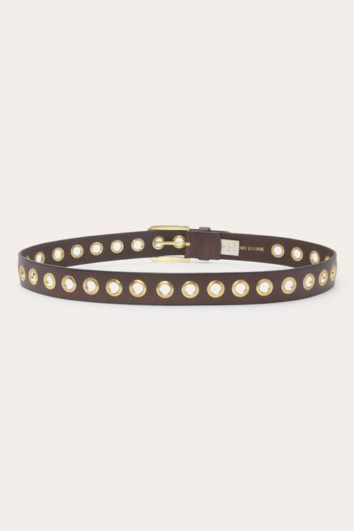 Mina Leather Grommet Belt view 3