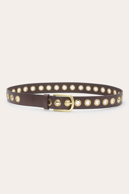 Mina Leather Grommet Belt view 1
