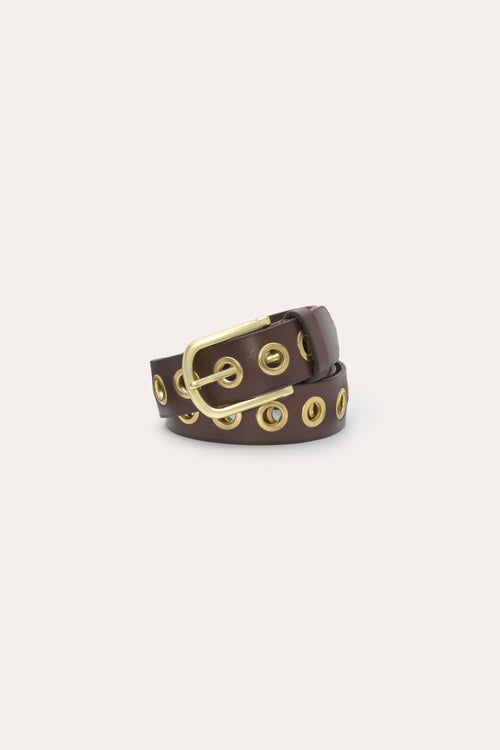 Mina Leather Grommet Belt view 2