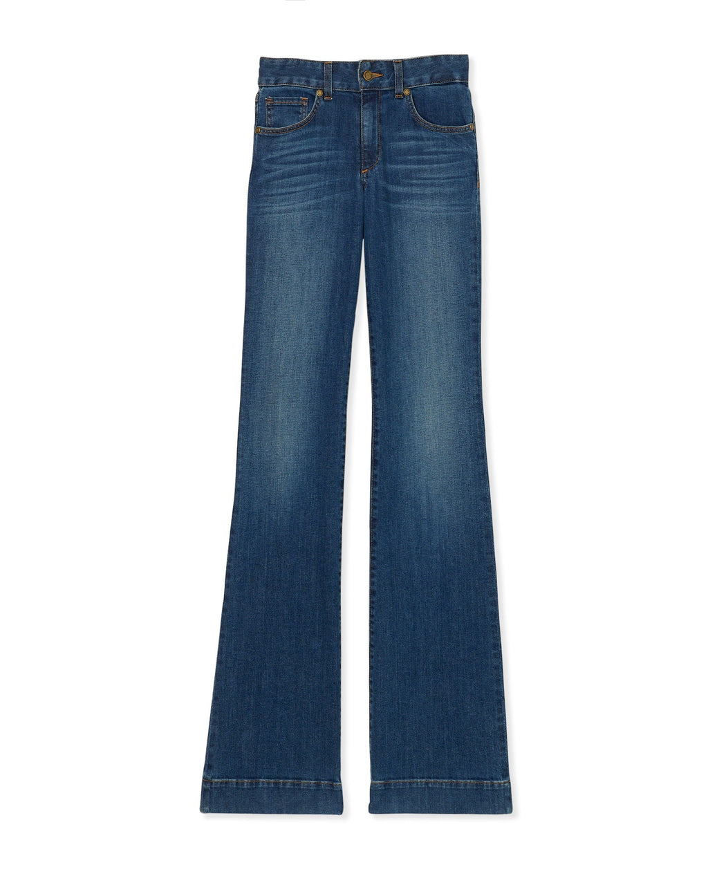 Bershka FLARE - SPLIT - Flared Jeans - light blue denim/lichtblauw Bershka FLARE - SPLIT - Flared Jeans - light blue denim/lichtblauw