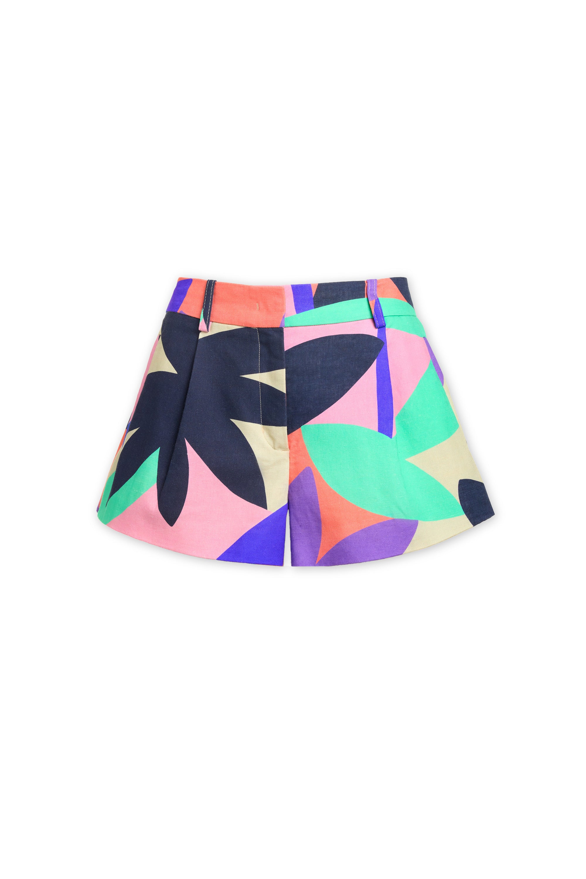 Iris Printed Linen Mini Short in palm linen | Ramy Brook