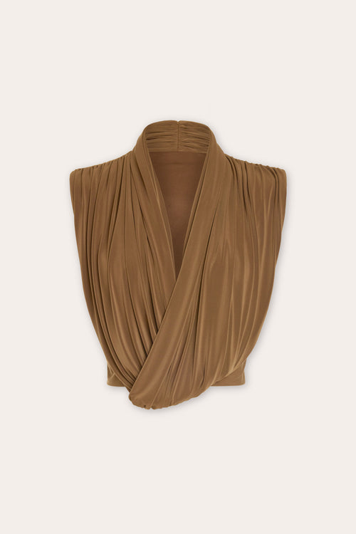 Evie Cropped Jersey Top view 5