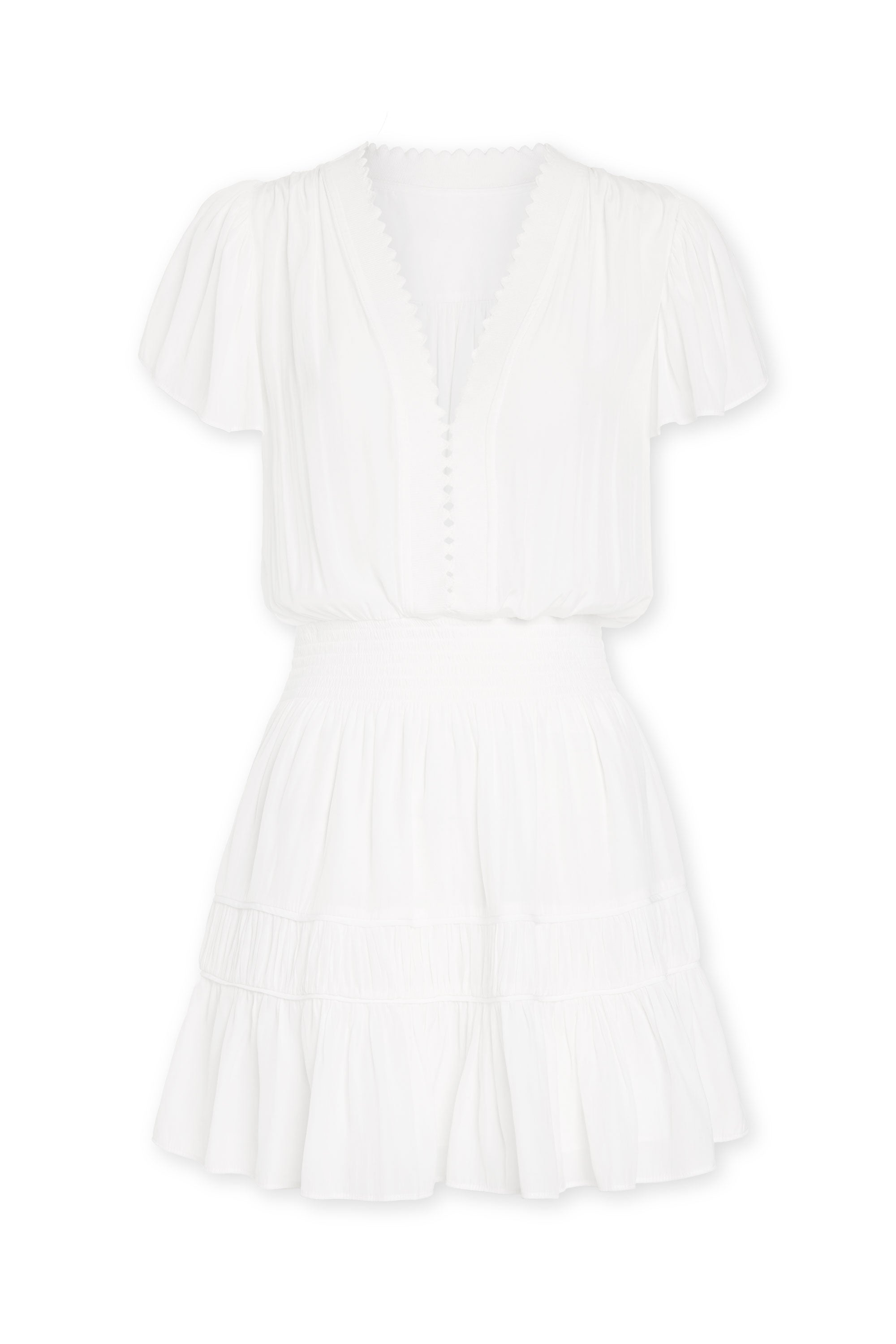 Irene Embellished Mini Dress in ivory | Ramy Brook