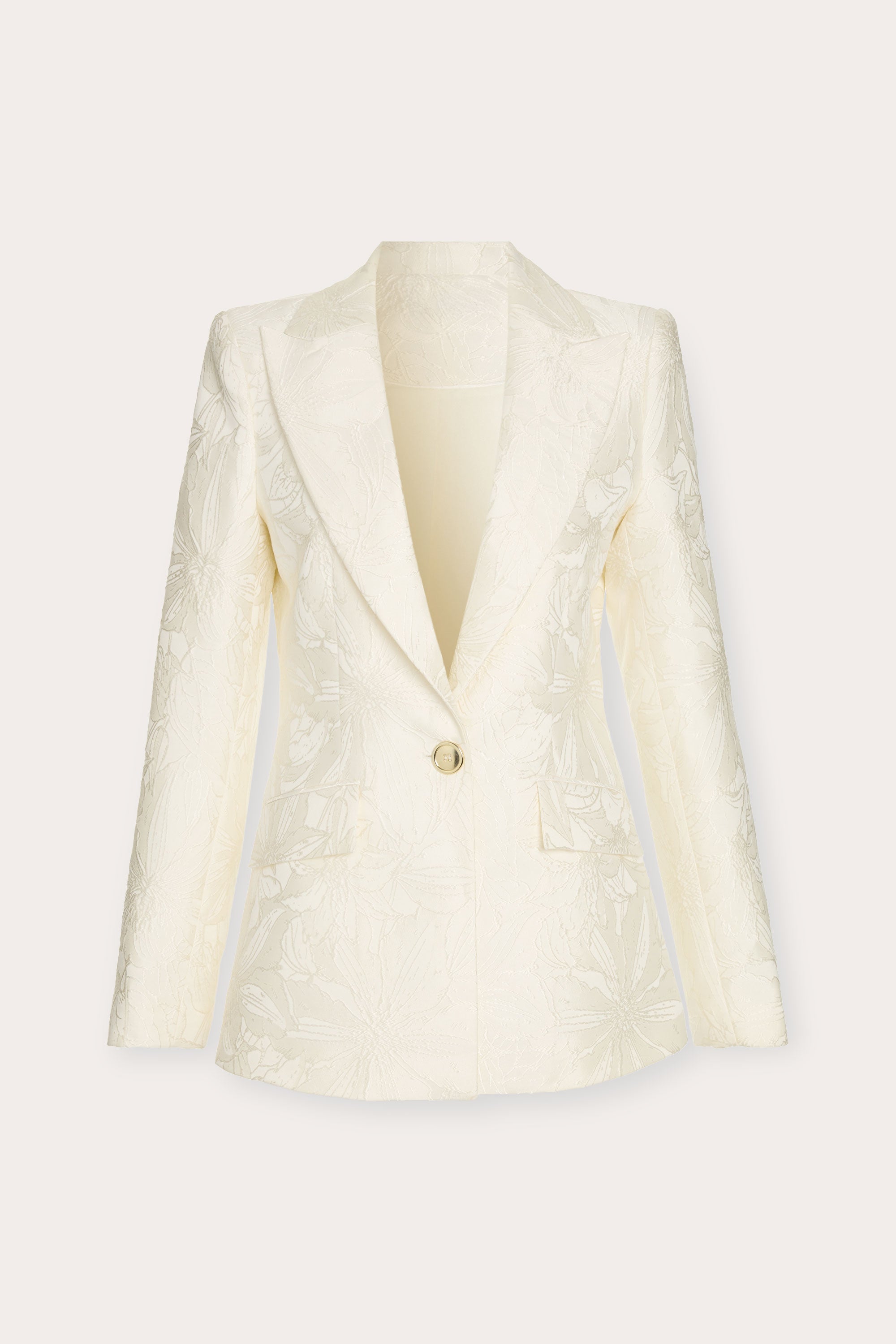 Alani Jacquard Tailored Blazer in ivory jacquard | Ramy Brook