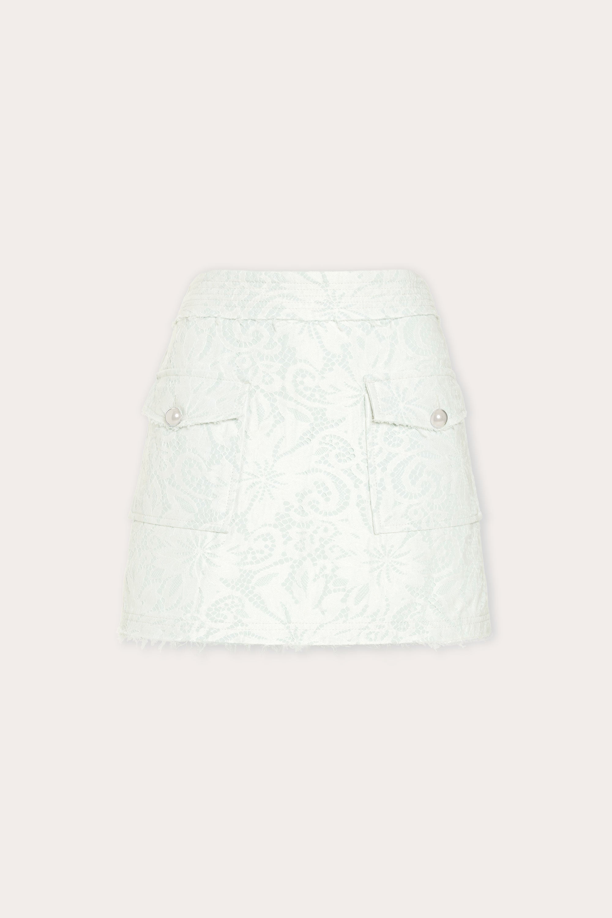 Zoey Lace Mini Skirt in blue breeze | Ramy Brook Zoey Lace Mini Skirt in blue breeze | Ramy Brook