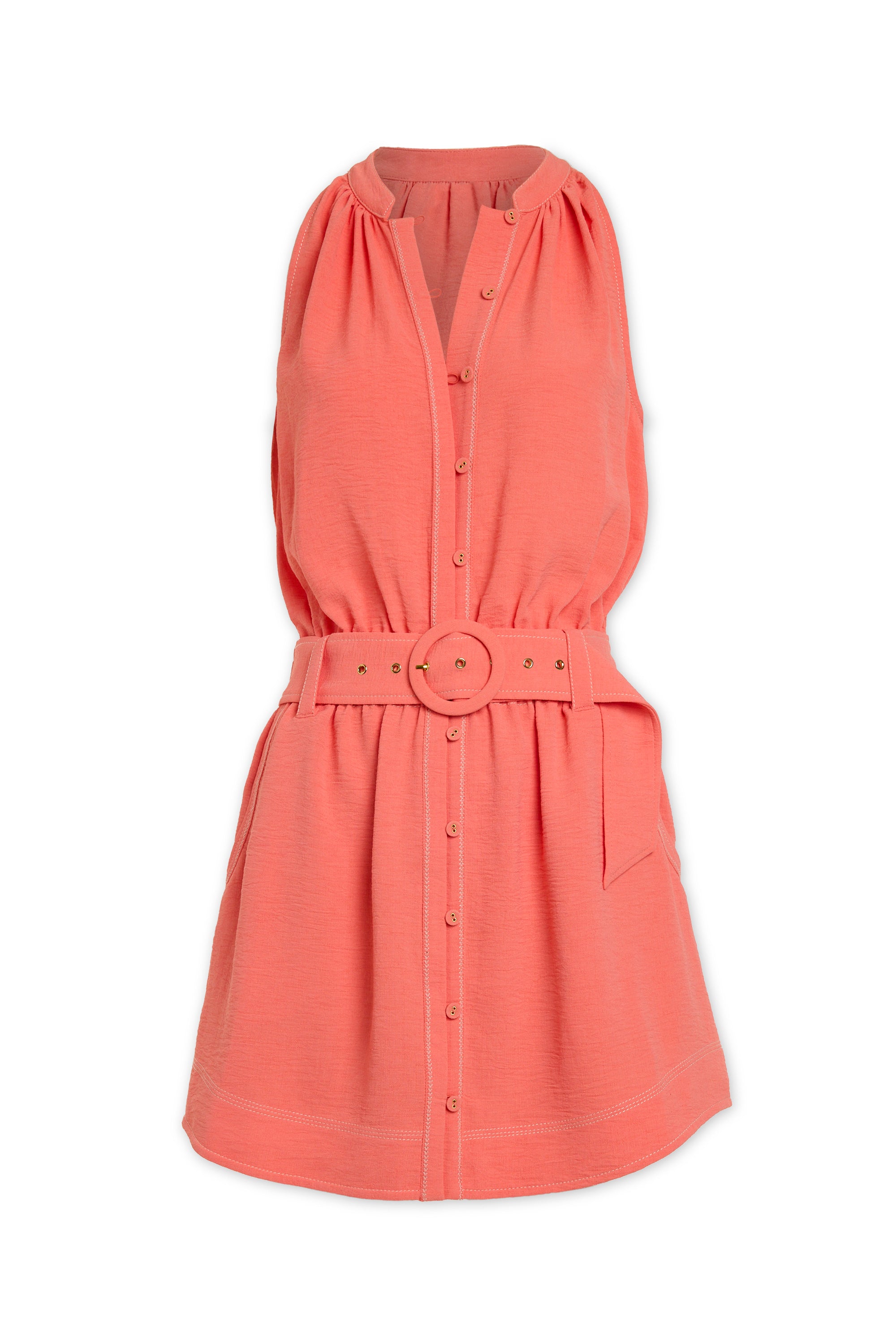 ワンピース aapolina Stevie MTO 2-3y Mavi Belted Mini Dress in coral | Ramy Brook