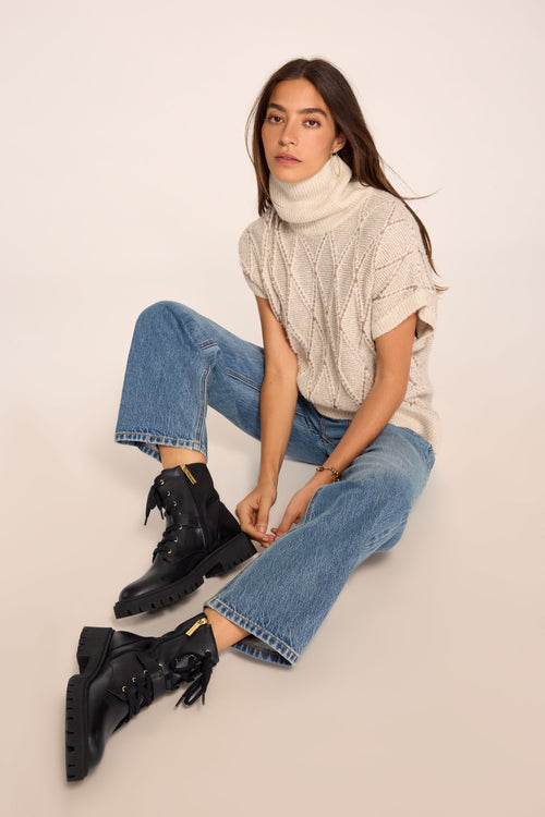 Juliette Buckled Combat Boot view 6