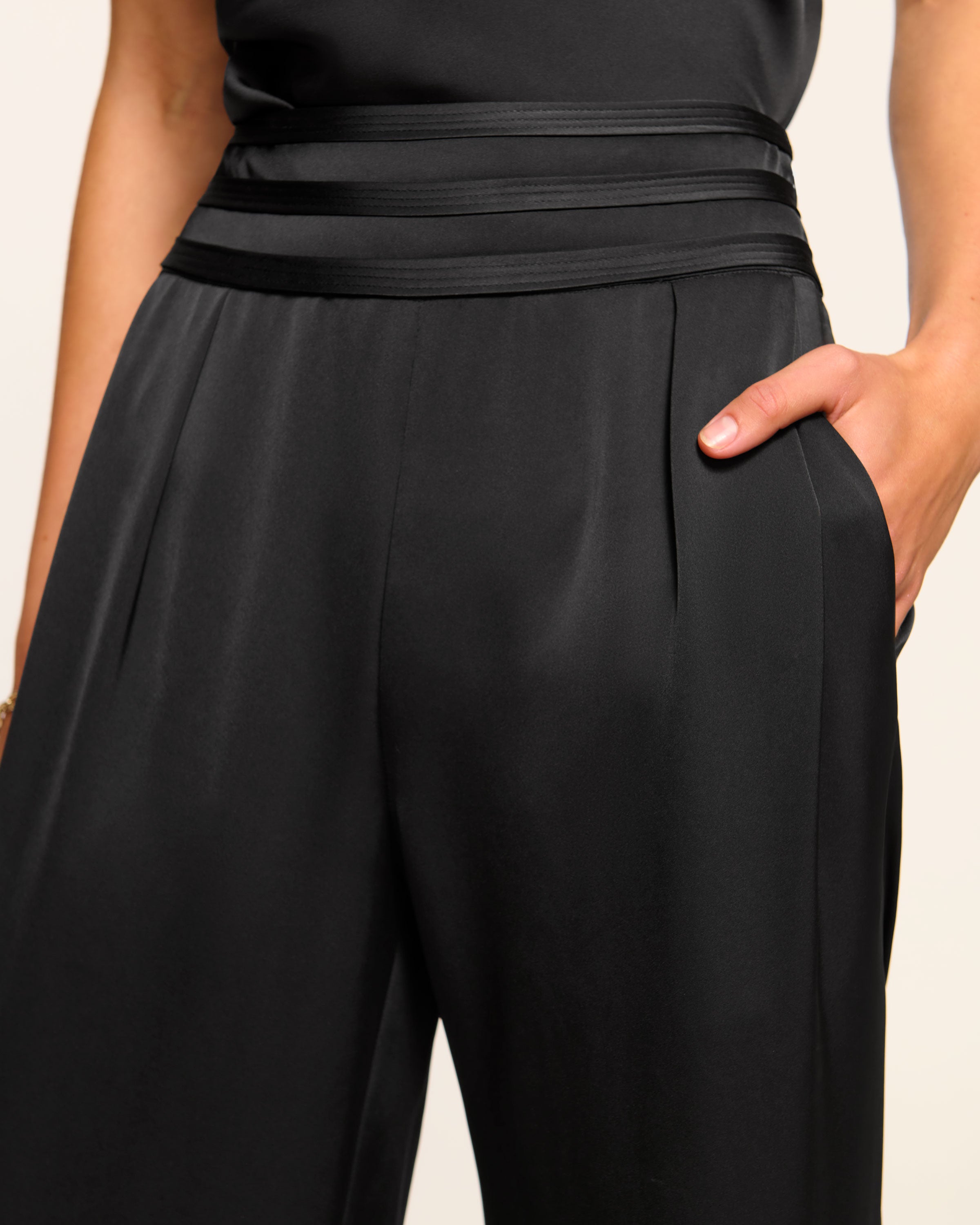 Joss Wide Leg Pant in black | Ramy Brook display picture 1