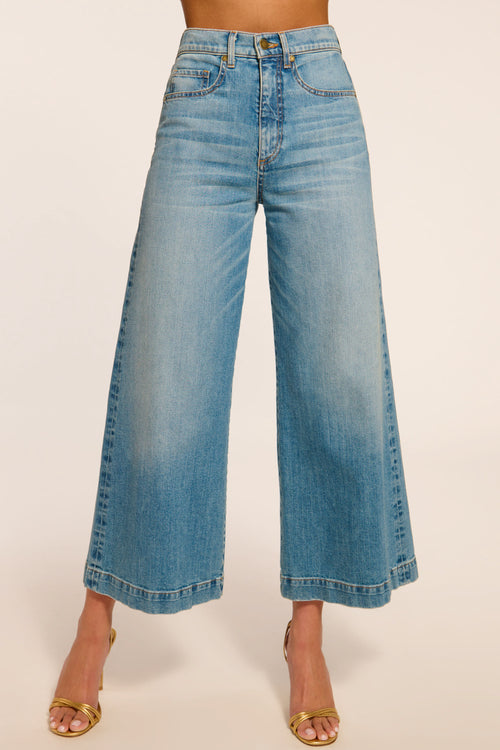 Tyra 5-Pocket Cropped Wide Leg Jean view 2