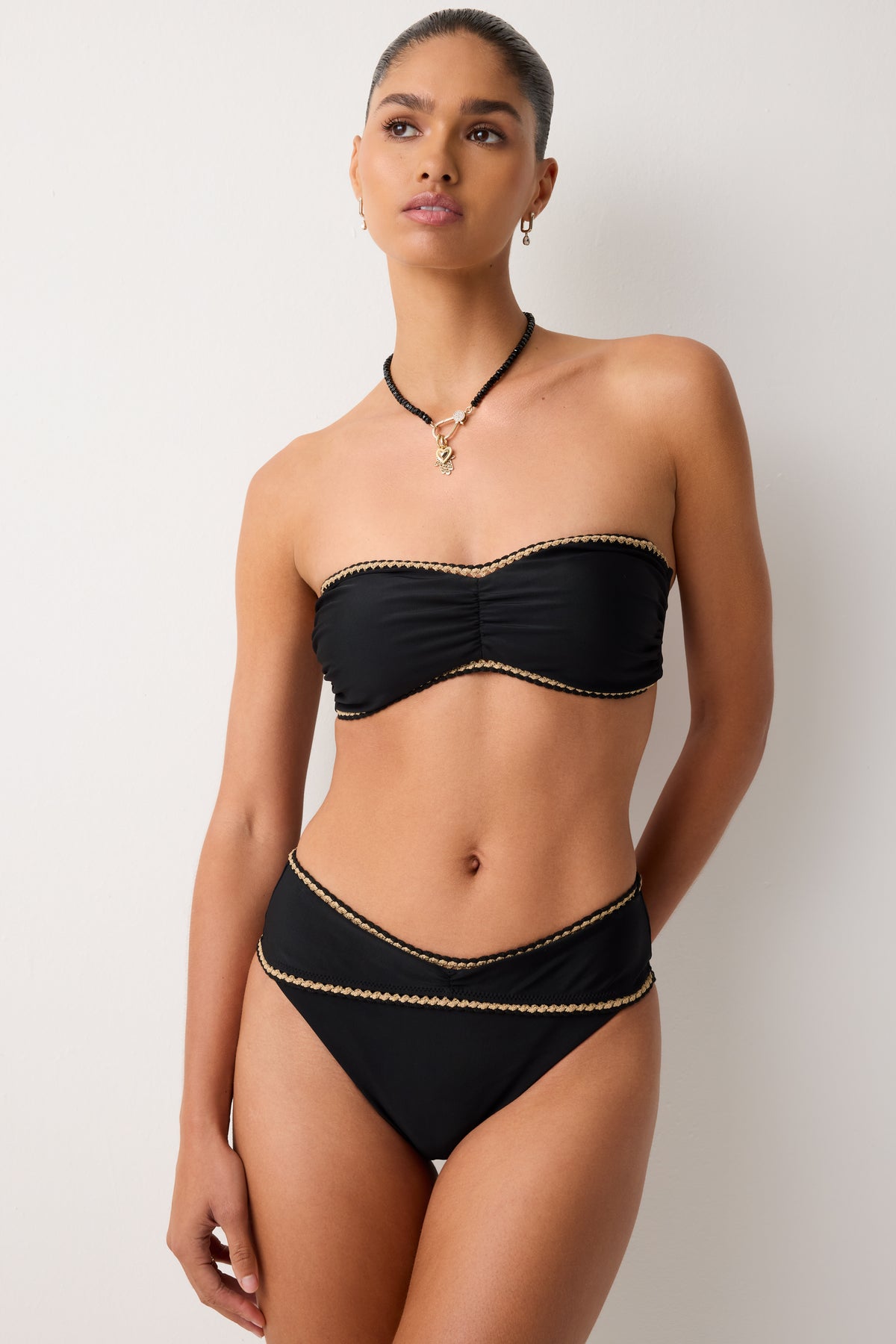 Beth Embellished Bikini Top view 1