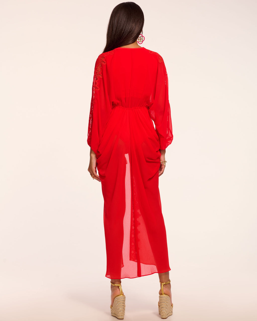 Ramy Brook Bernice Embellished Coverup Maxi Dress in Flame - XS Ramy Brook Bernice Embellished Coverup Maxi Dress in Flame - XS
