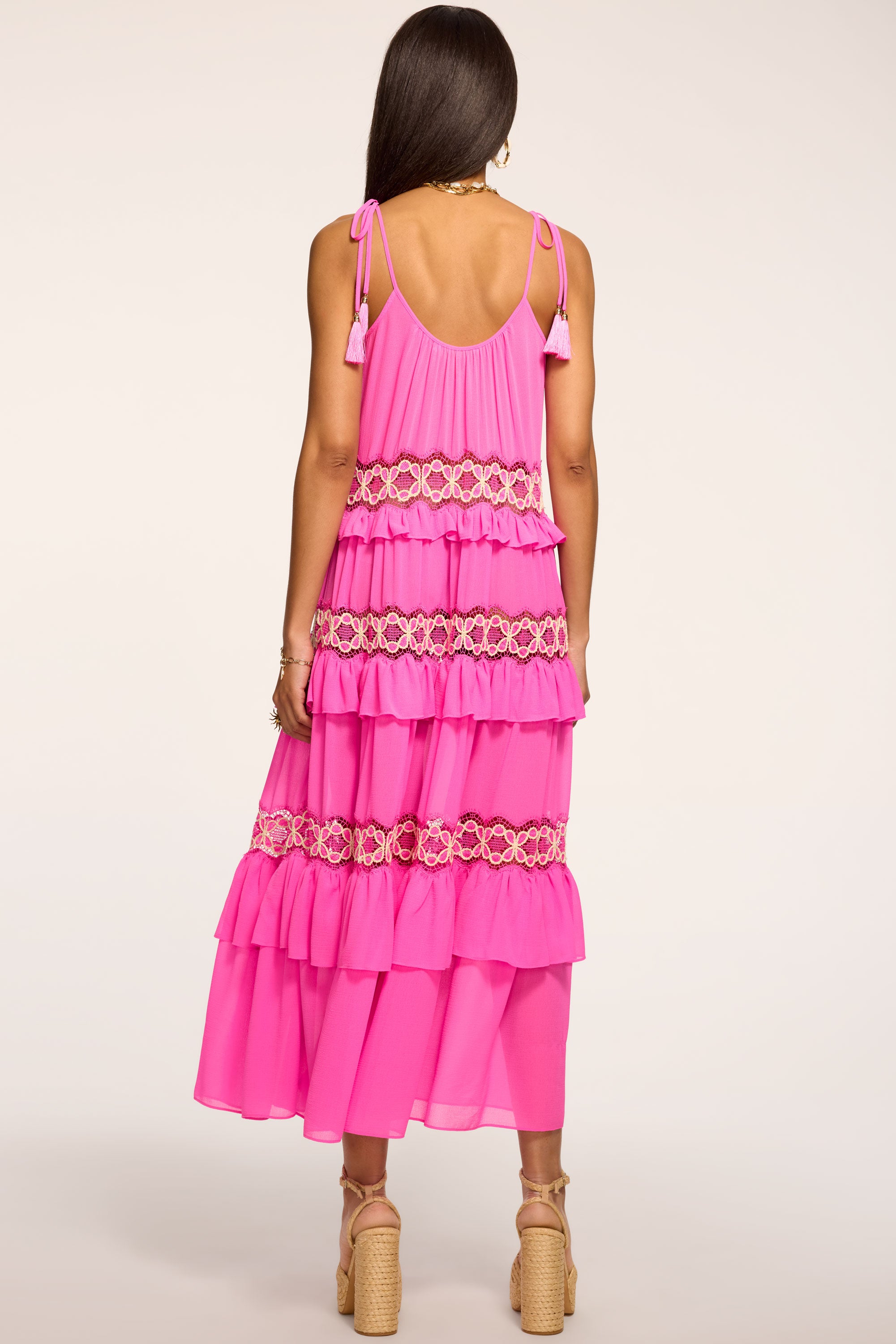 【Bibiy】IRIS RUFFLE TOP【新品タグ付き】 Lisbeth Coverup Midi Dress in radiant pink | Ramy Brook