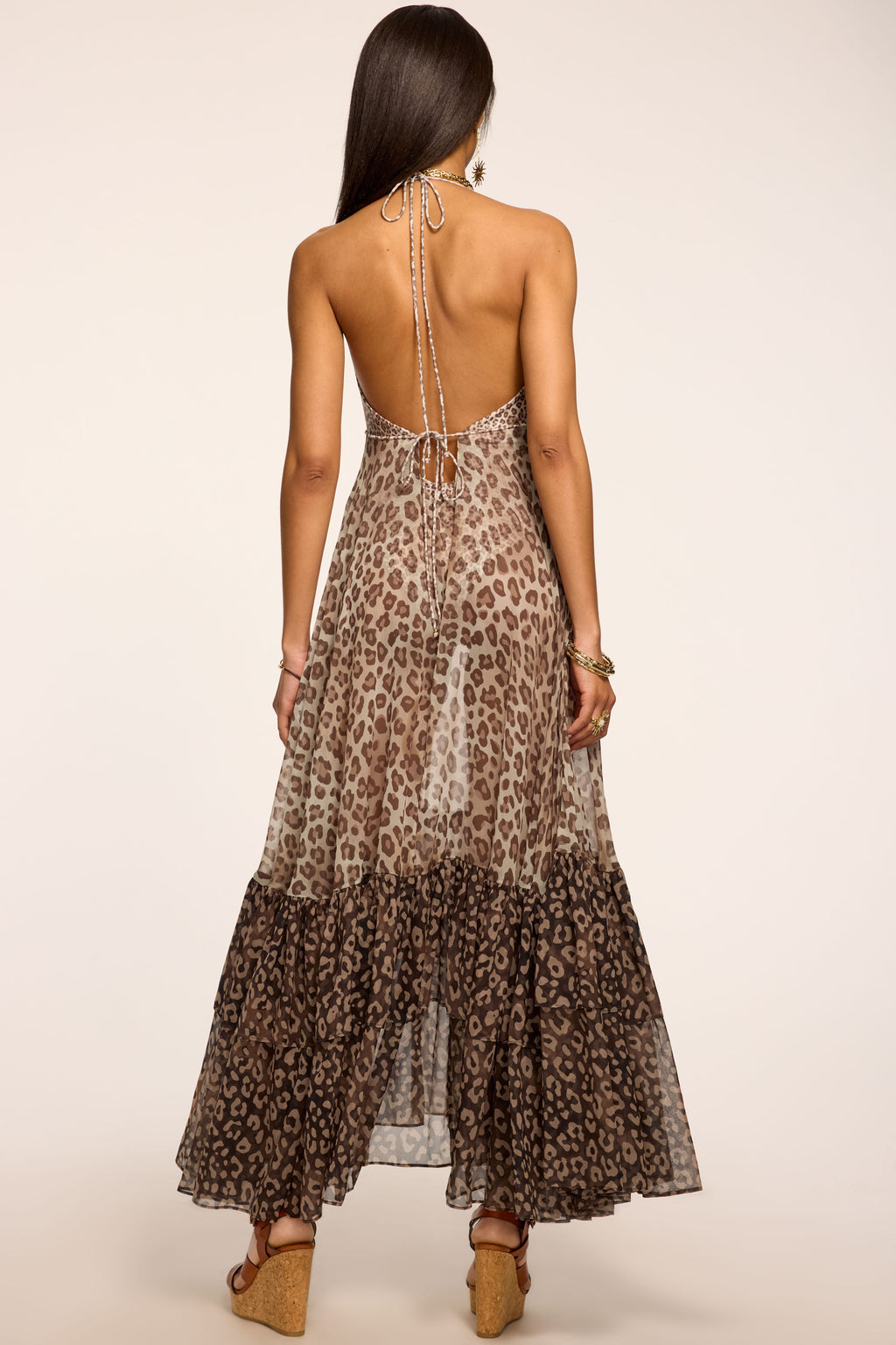 sachin and babi light blue dress Lukea Long Sleeve Mini Dress Leopard