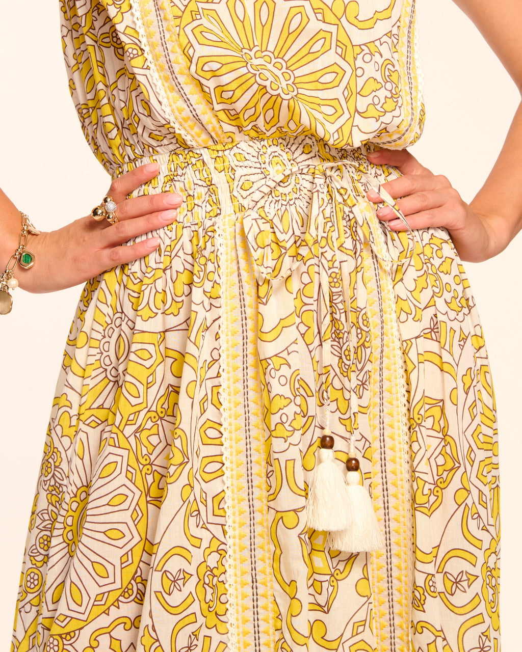 Ramy Brook Nadine Cotton Strapless Coverup Maxi Dress in Sunglow Kaleidoscope
