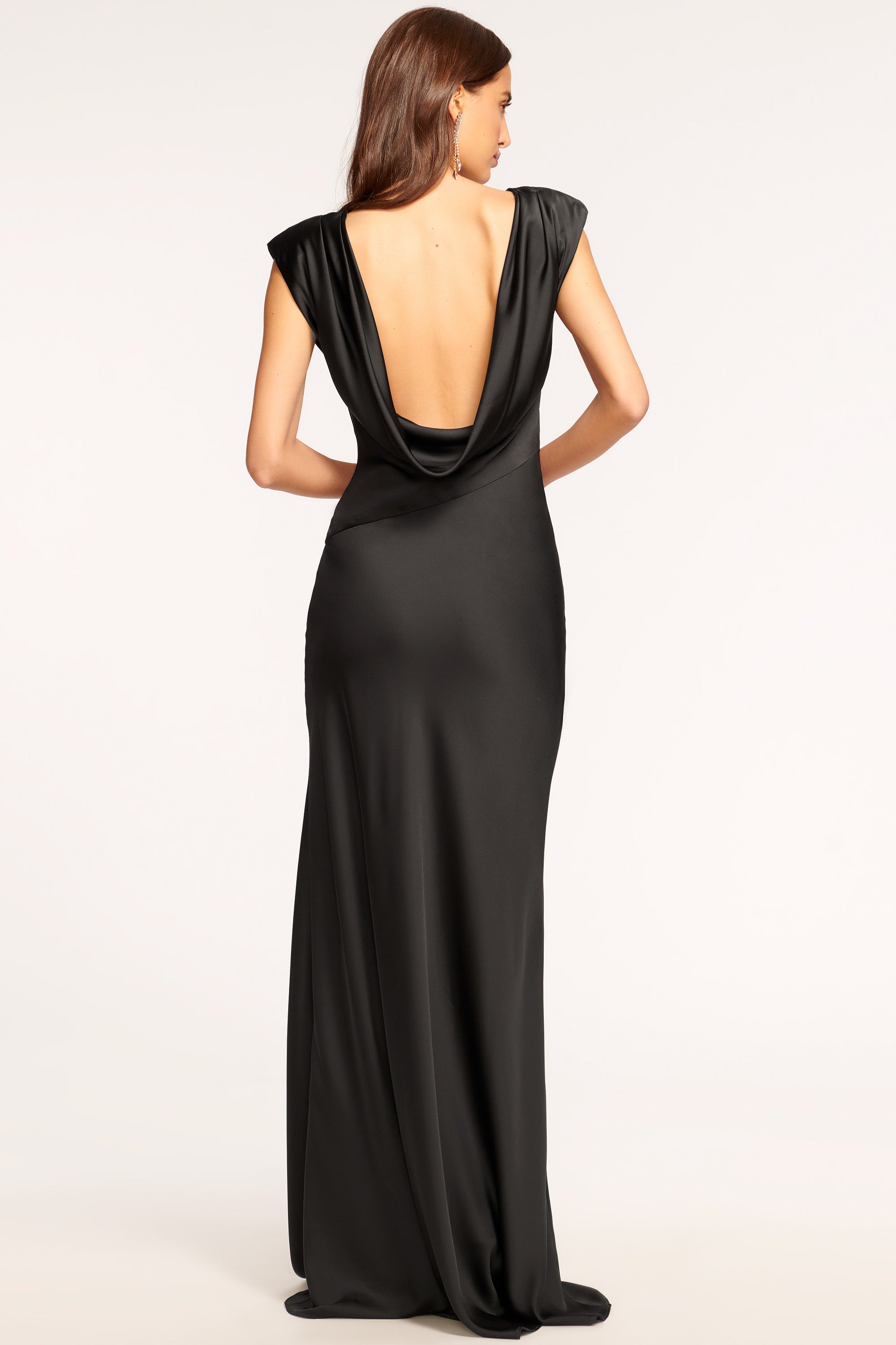 r*u様 mikado着用　Pedestal japanpoloブラック 新品未 Joanna Cowl Back Gown in black | Ramy Brook