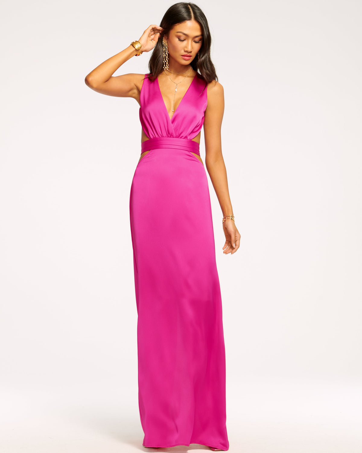 まぬ Randy Back open Back open houndstooth ensemble – Randy