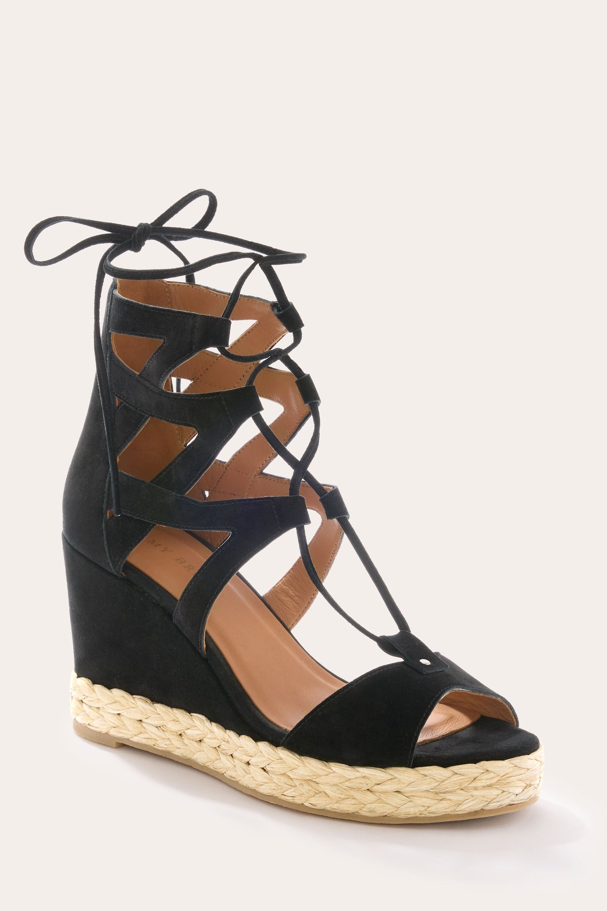 Devon Lace Up Espadrille Wedge view 1