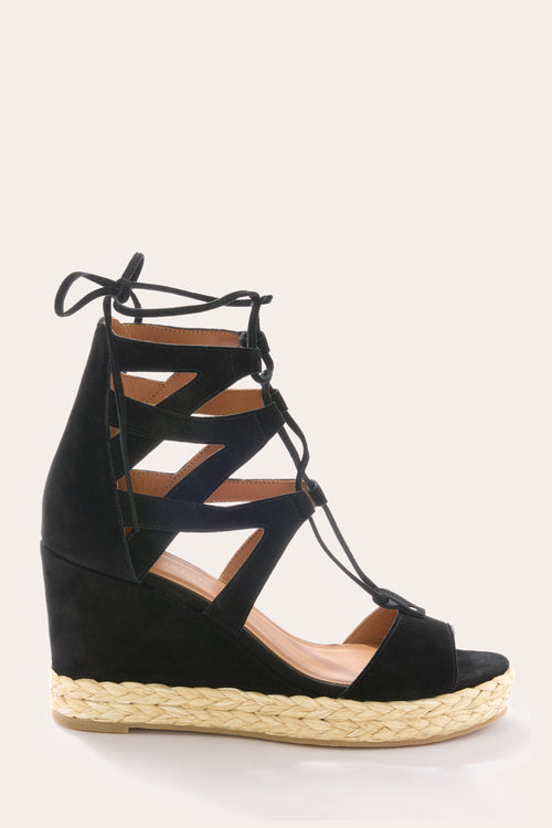 Devon Lace Up Espadrille Wedge view 2