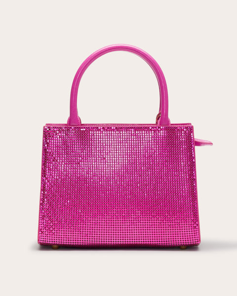 M*o様 ハーテイーBROOK BAG Portia Leather Chainmail Bag in electric pink | Ramy Brook