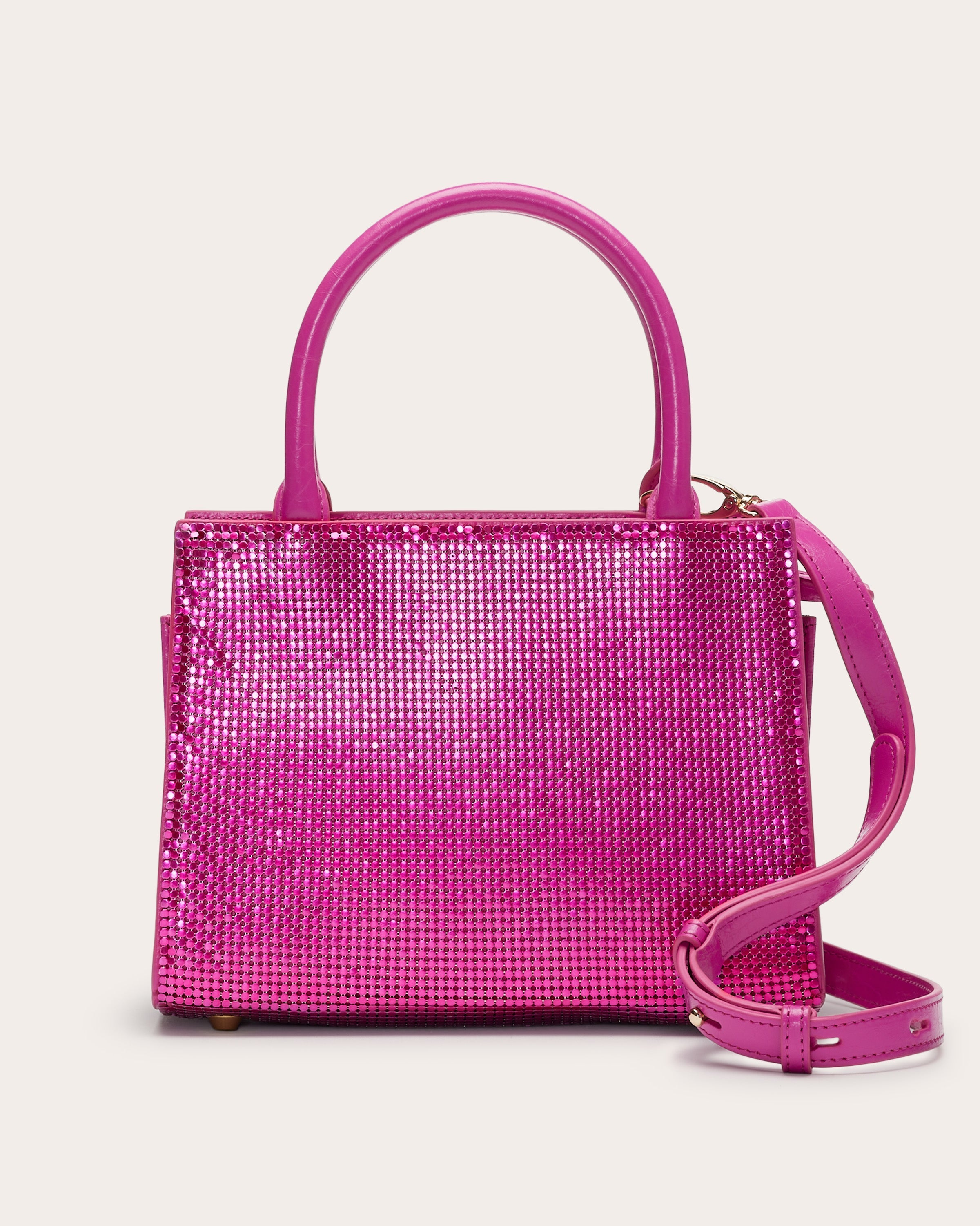 Portia Leather Chainmail Bag in electric pink | Ramy Brook