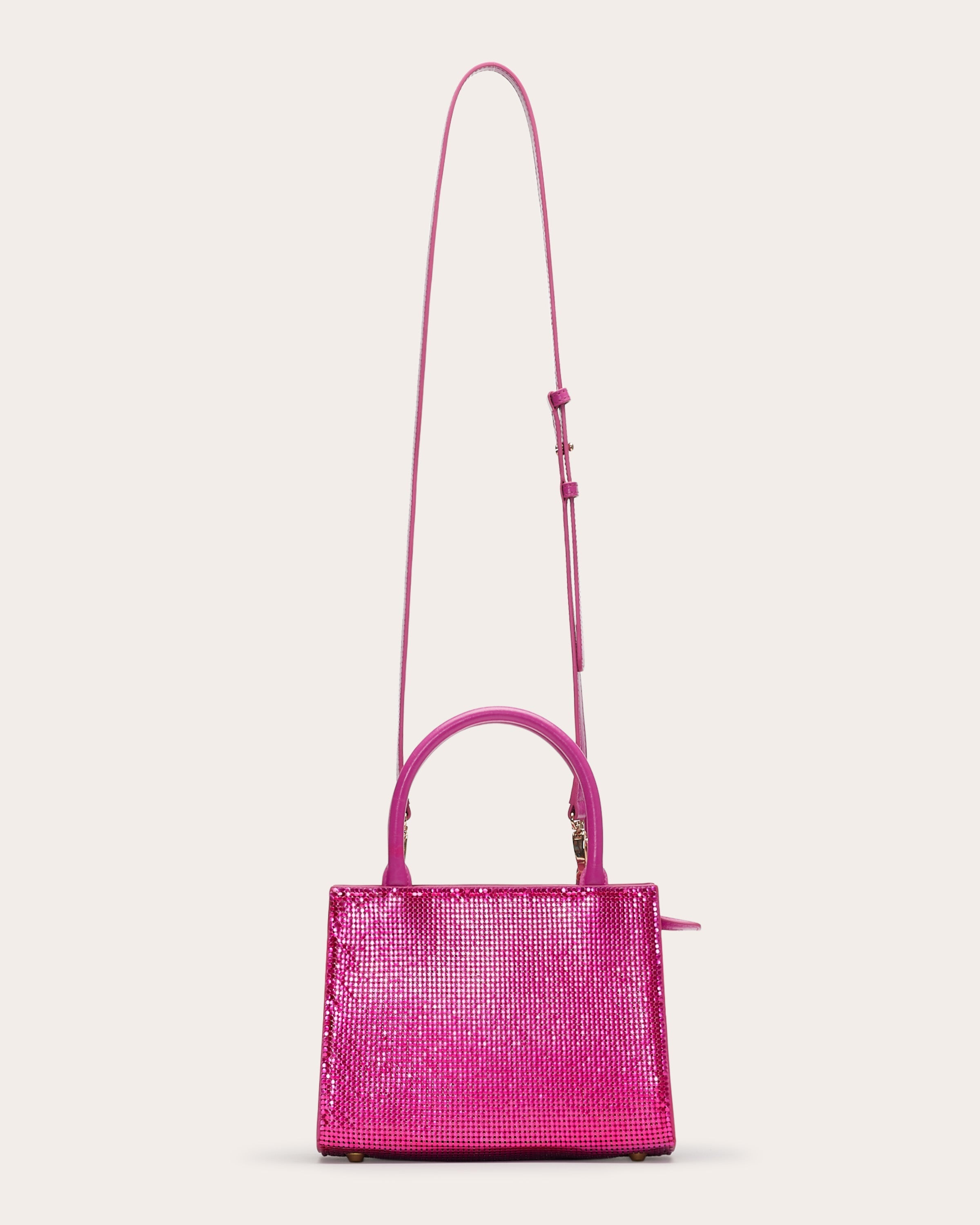 Portia Leather Chainmail Bag in electric pink | Ramy Brook