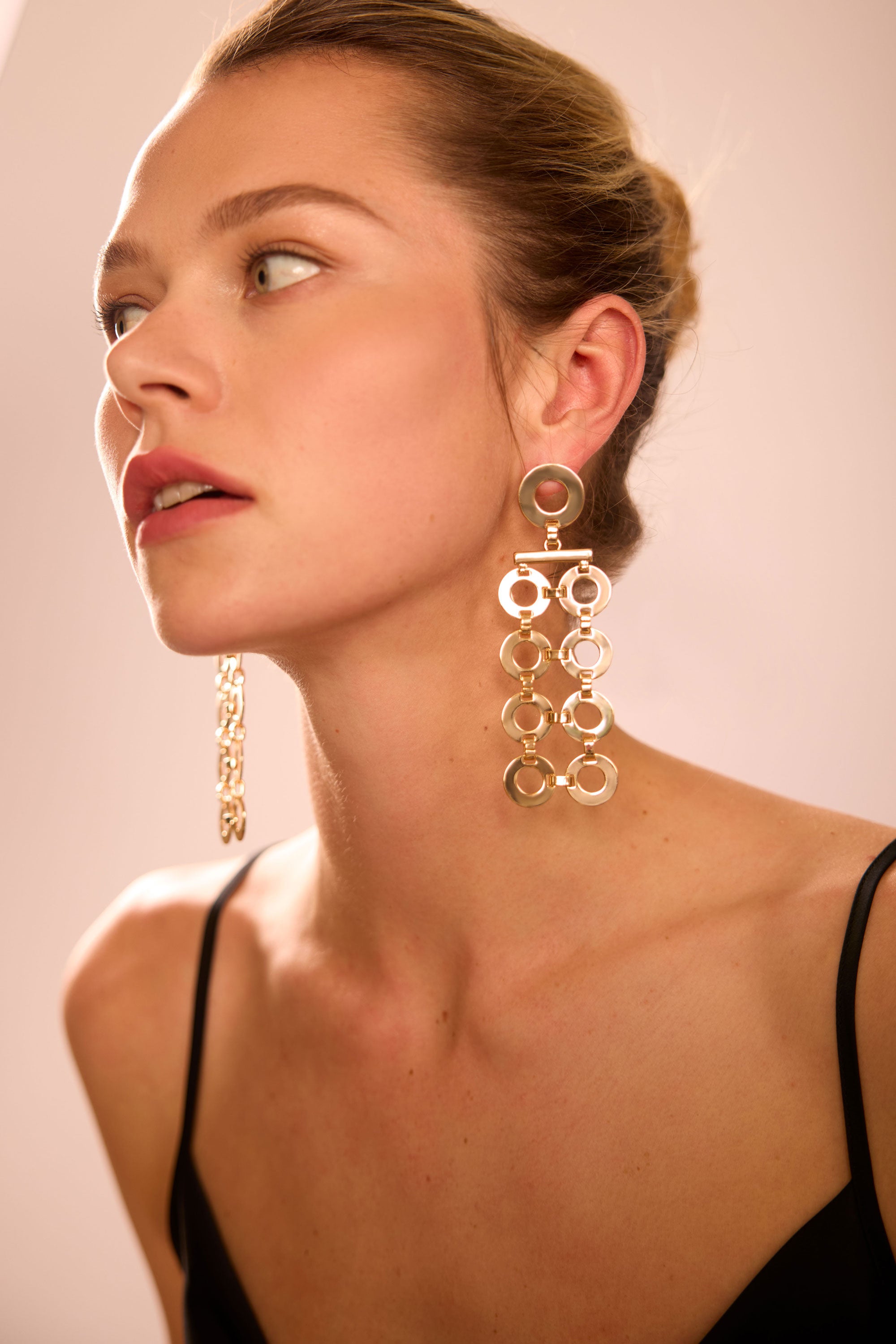 Helen Link Statement Earrings in gold | Ramy Brook