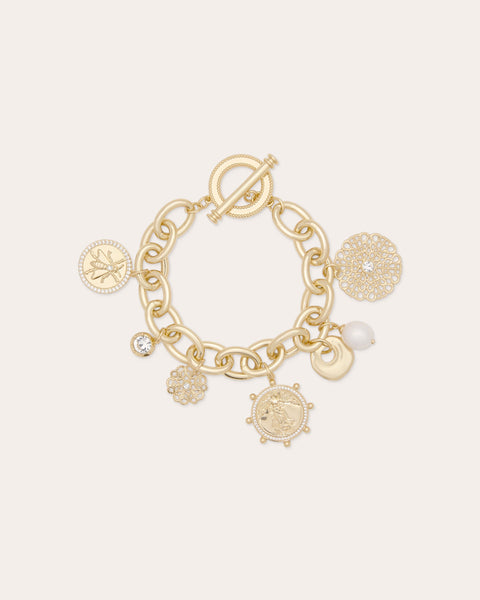 Selena Charm Bracelet in gold | Ramy Brook