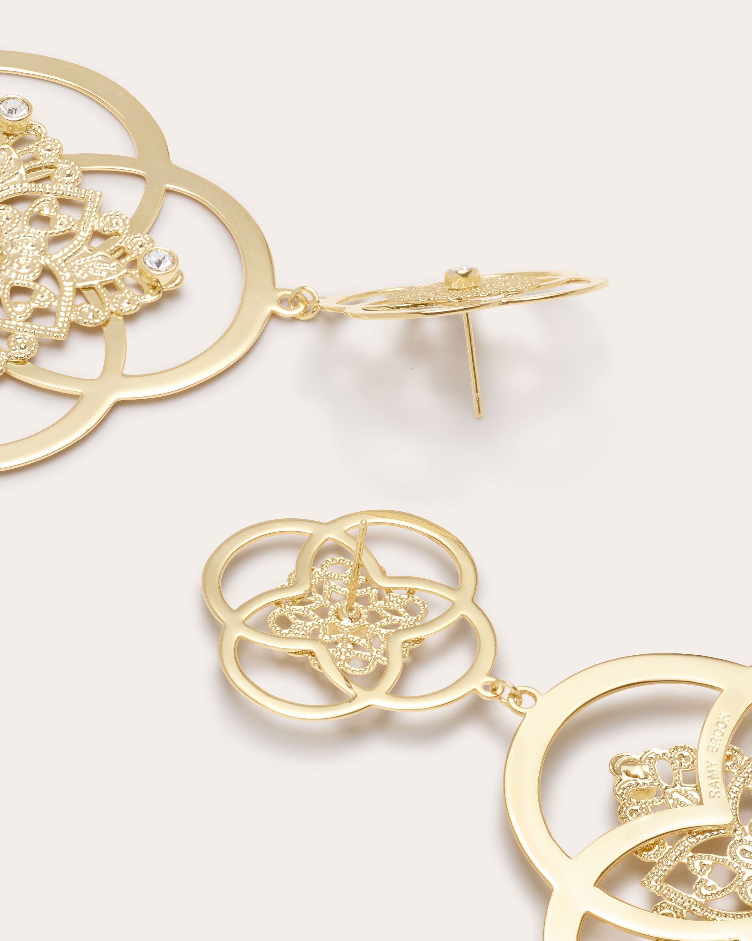 Anya Medallion Drop Earrings in gold | Ramy Brook