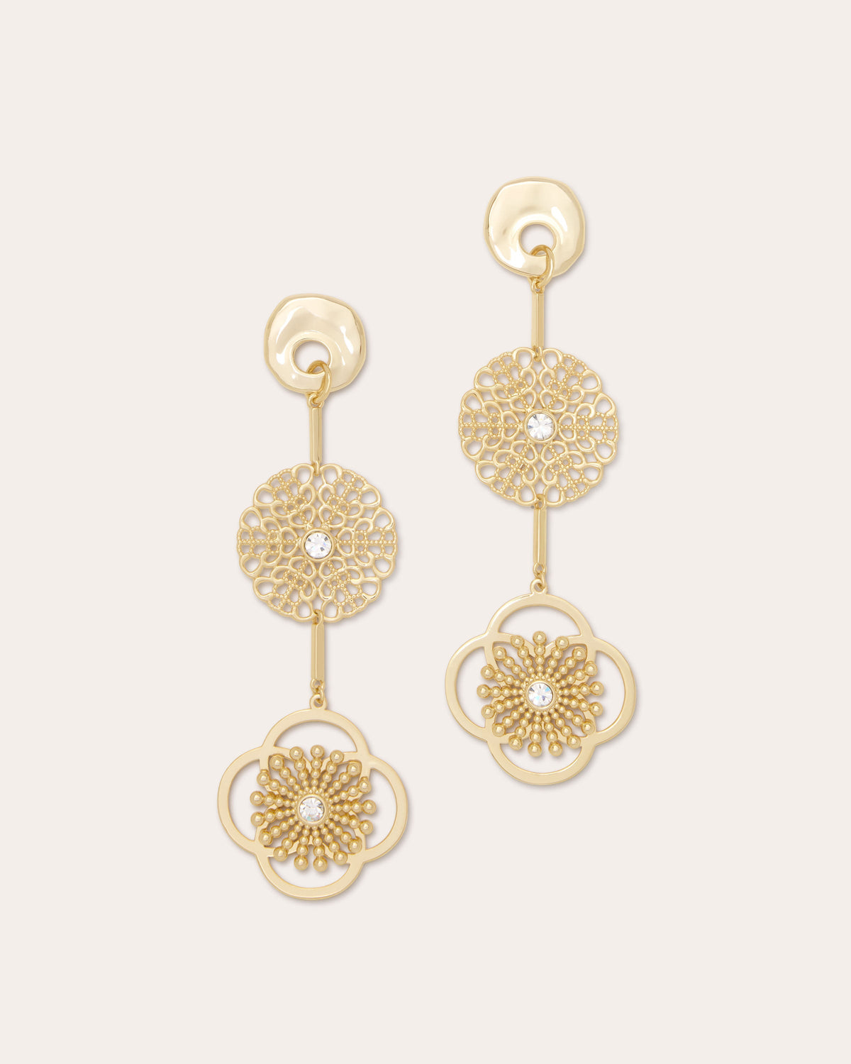 Selina Medallion Statement Earrings view 1