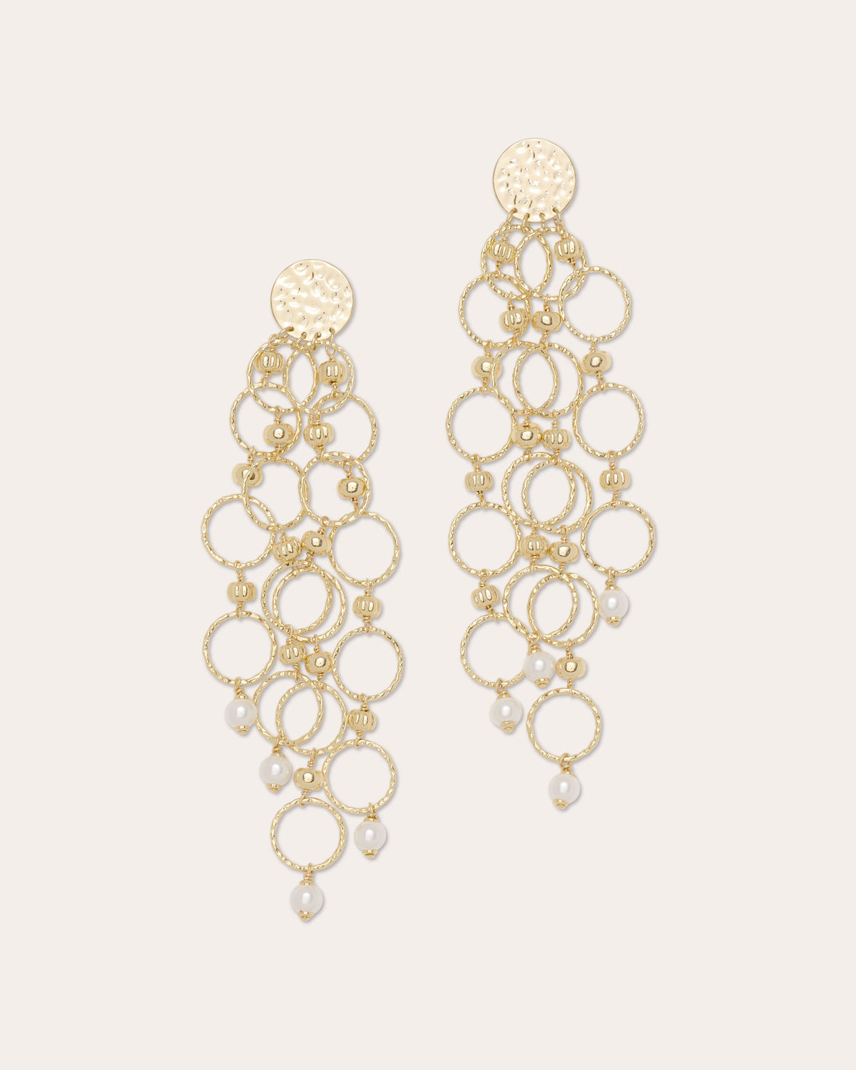 Lila Beaded Chandelier Earrings view 1