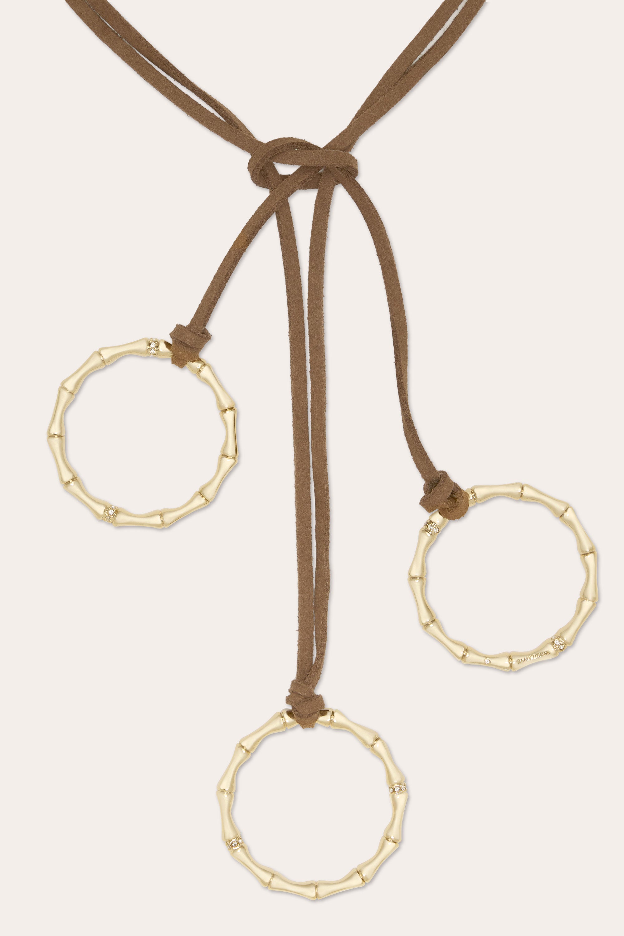 Chiara Suede Wrap Necklace in gold | Ramy Brook
