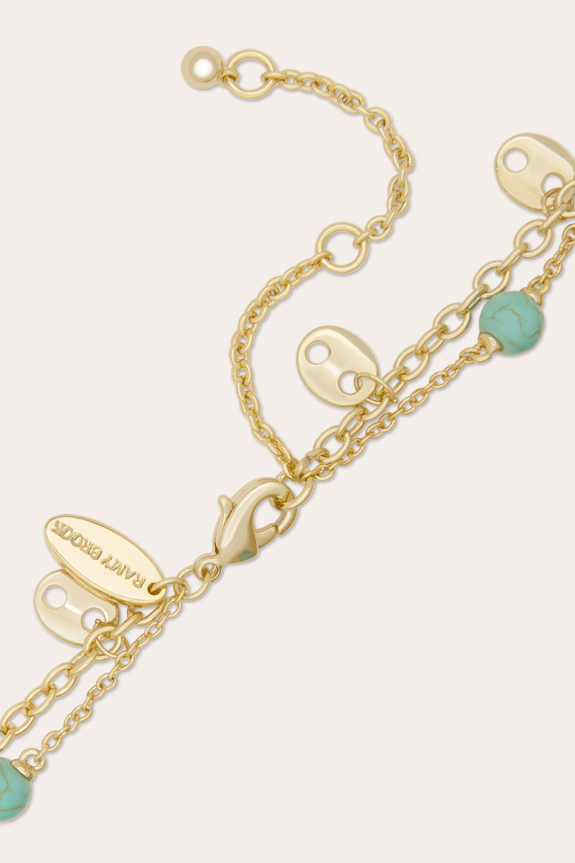 Arianna Gemstone Anklet in turquoise multi | Ramy Brook