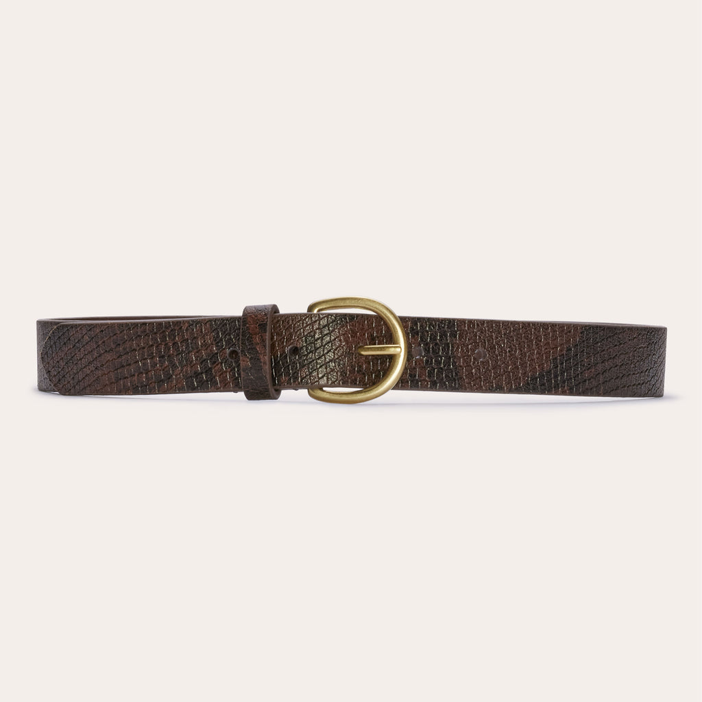 Gaia Leather Belt in brown python | Ramy Brook