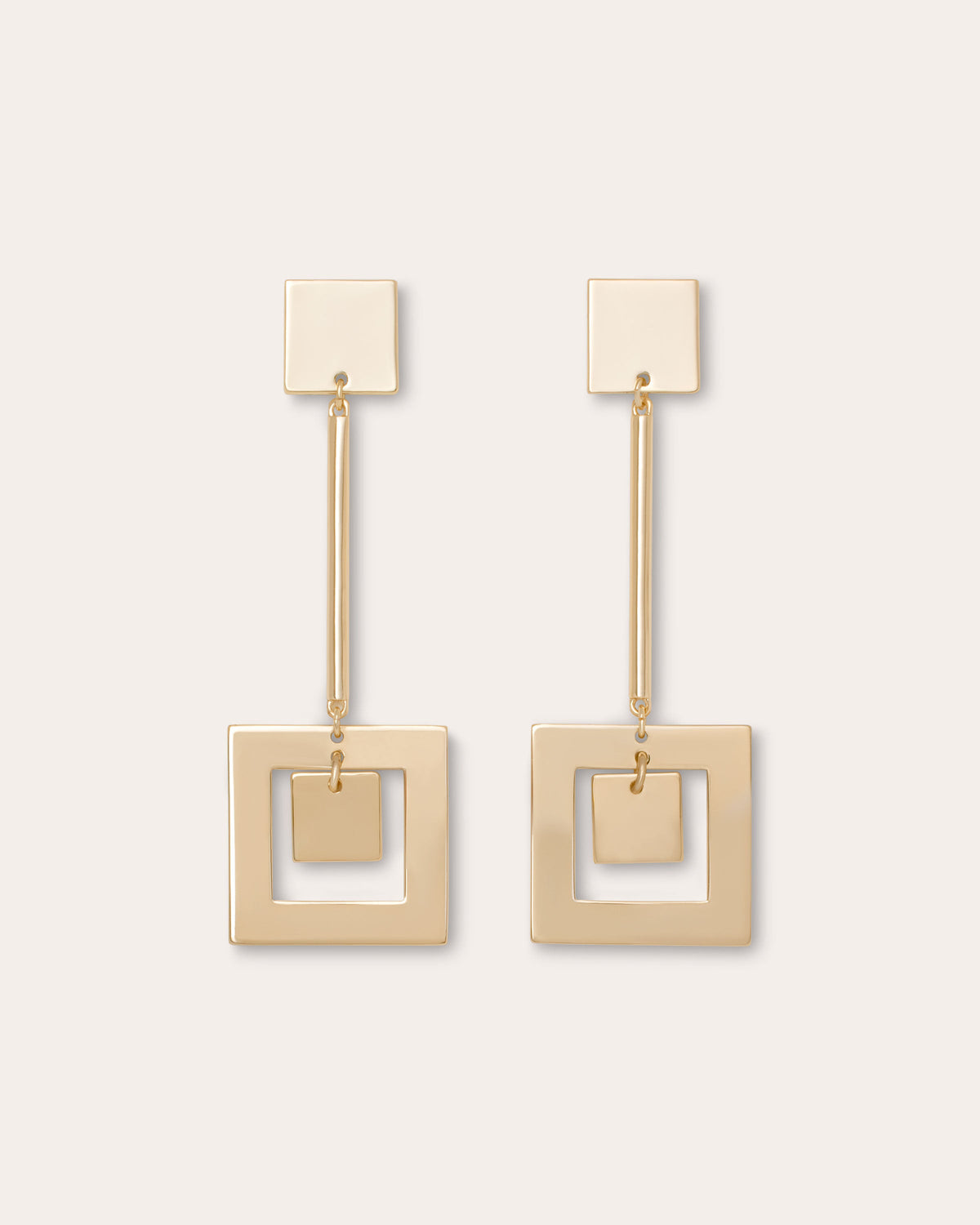 Halla Geometric Square Earrings view 1
