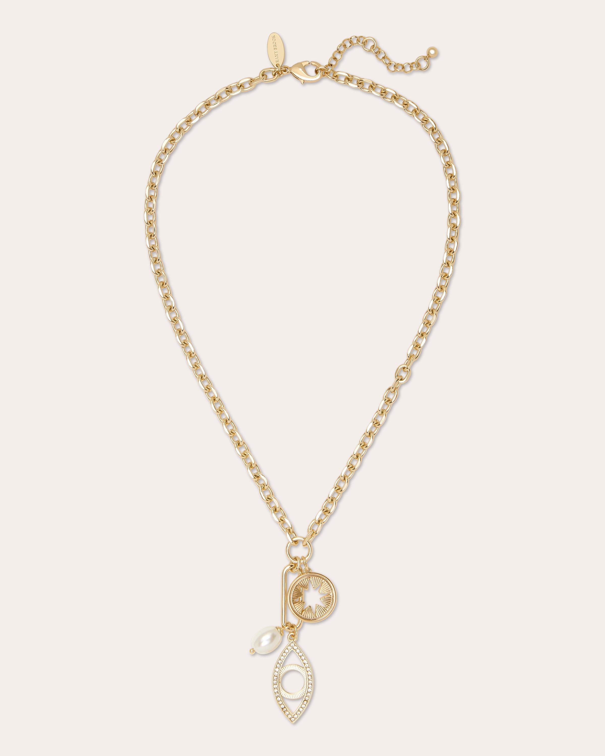Mina Charm Necklace in gold | Ramy Brook