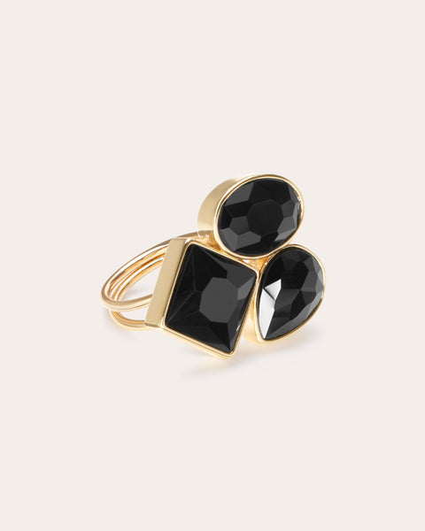 Alena Stone Cocktail Ring in black | Ramy Brook