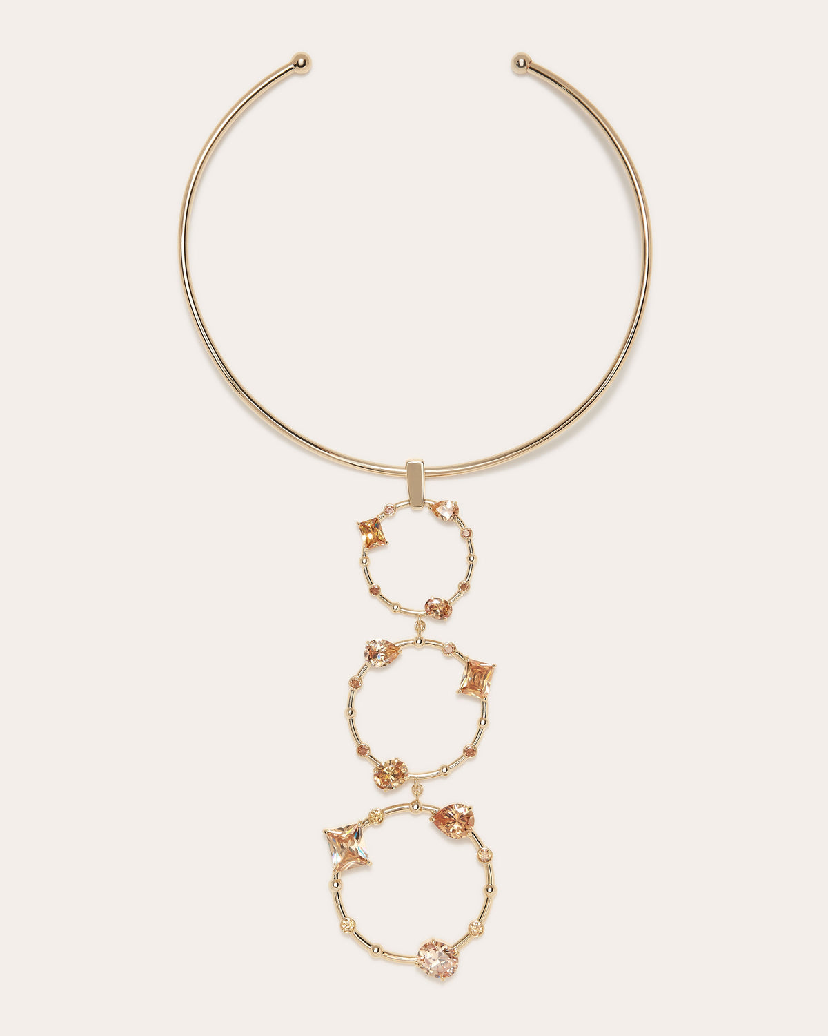 Camile Gemstone Circular Necklace view 1