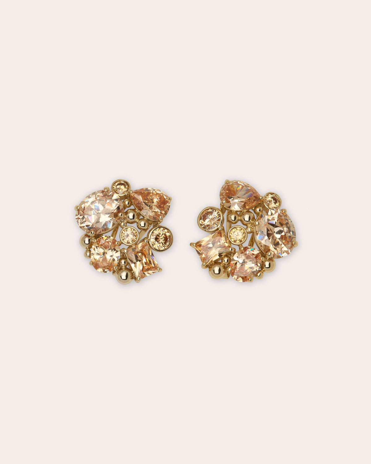 Lizzy Gemstone Stud Earrings view 1