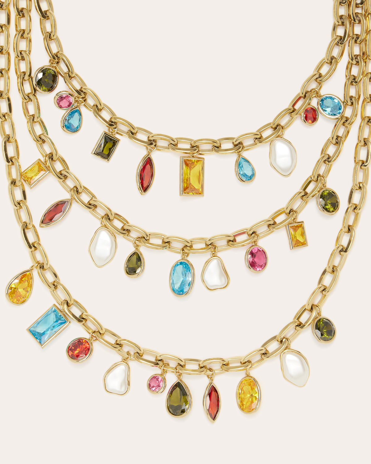 Millie Multicolor Stone Layered Necklace in multicolor | Ramy Brook