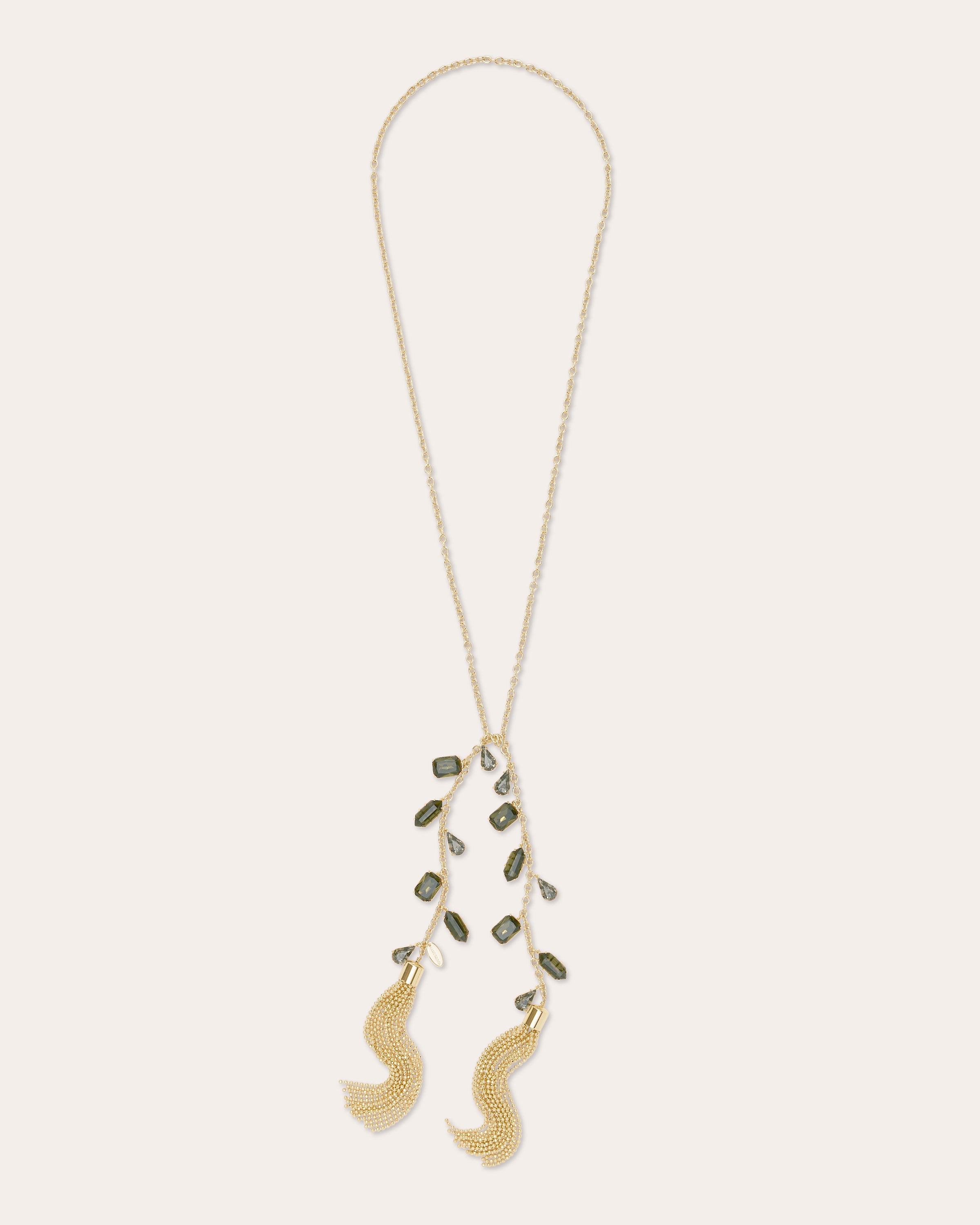 Alanna Stone Tie Lariat Necklace in gold | Ramy Brook Alanna Stone Tie Lariat Necklace in gold | Ramy Brook
