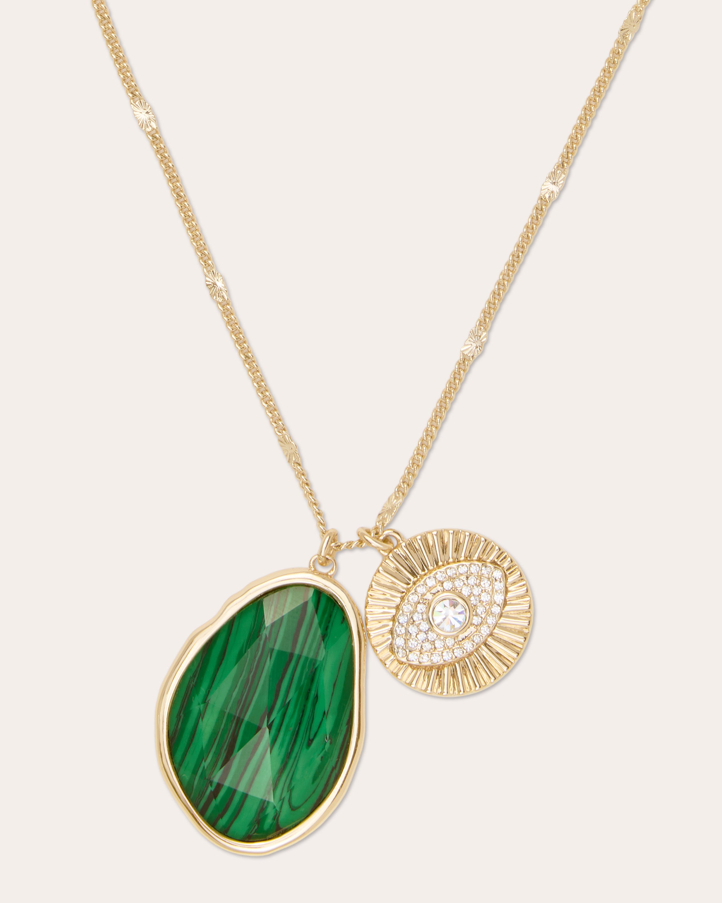 Marcia Stone Charm Necklace in gold | Ramy Brook