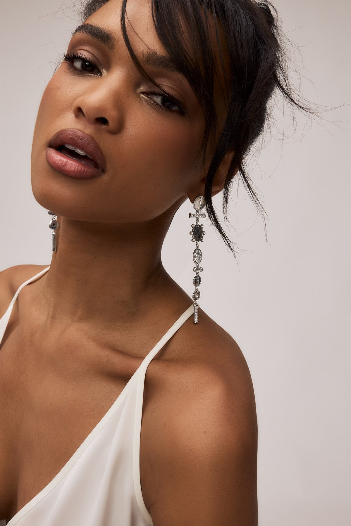 Cora Linear Drop Earrings view 1
