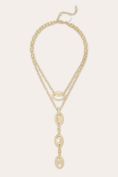 Azurra Lariat Necklace in gold | Ramy Brook