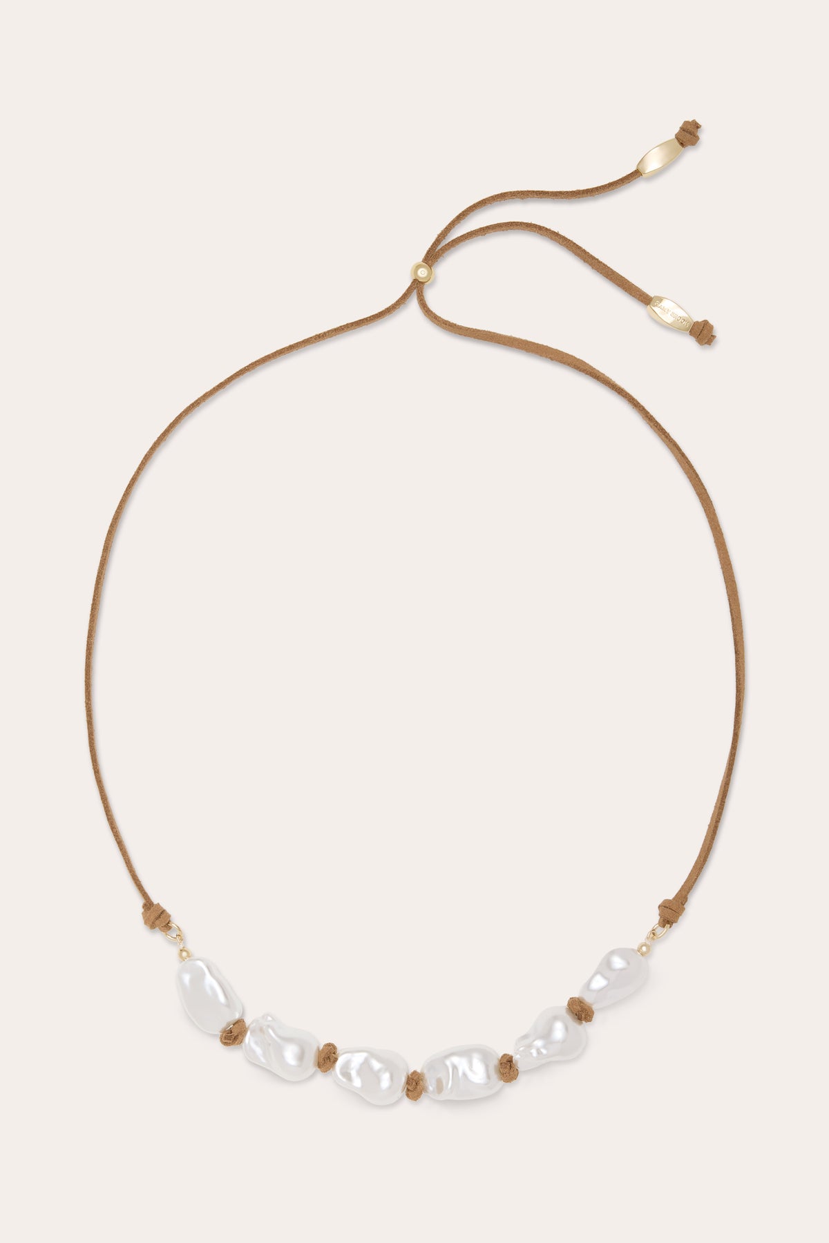 Luna Suede Pearl Necklace view 1