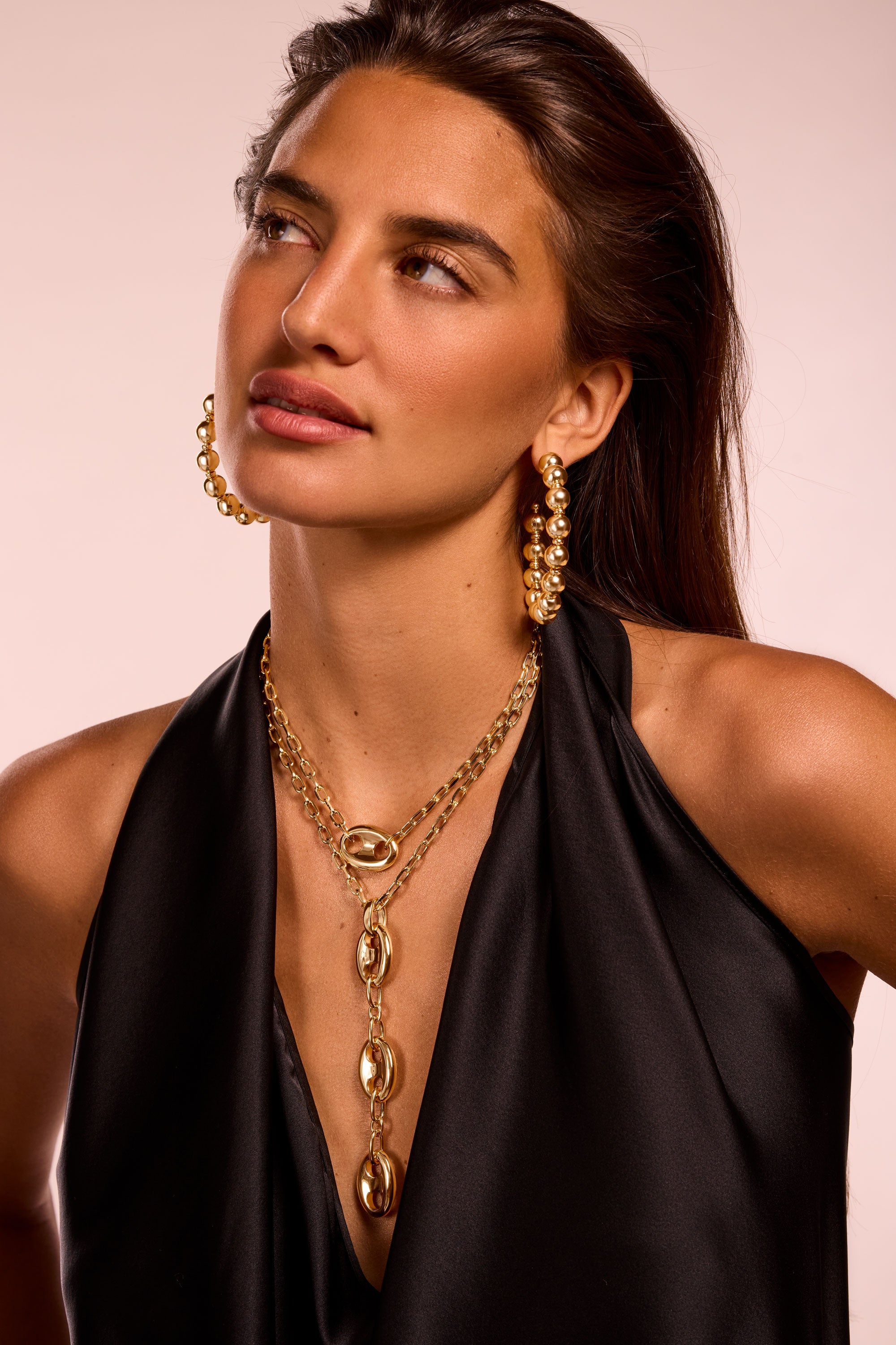 Azurra Lariat Necklace in gold | Ramy Brook