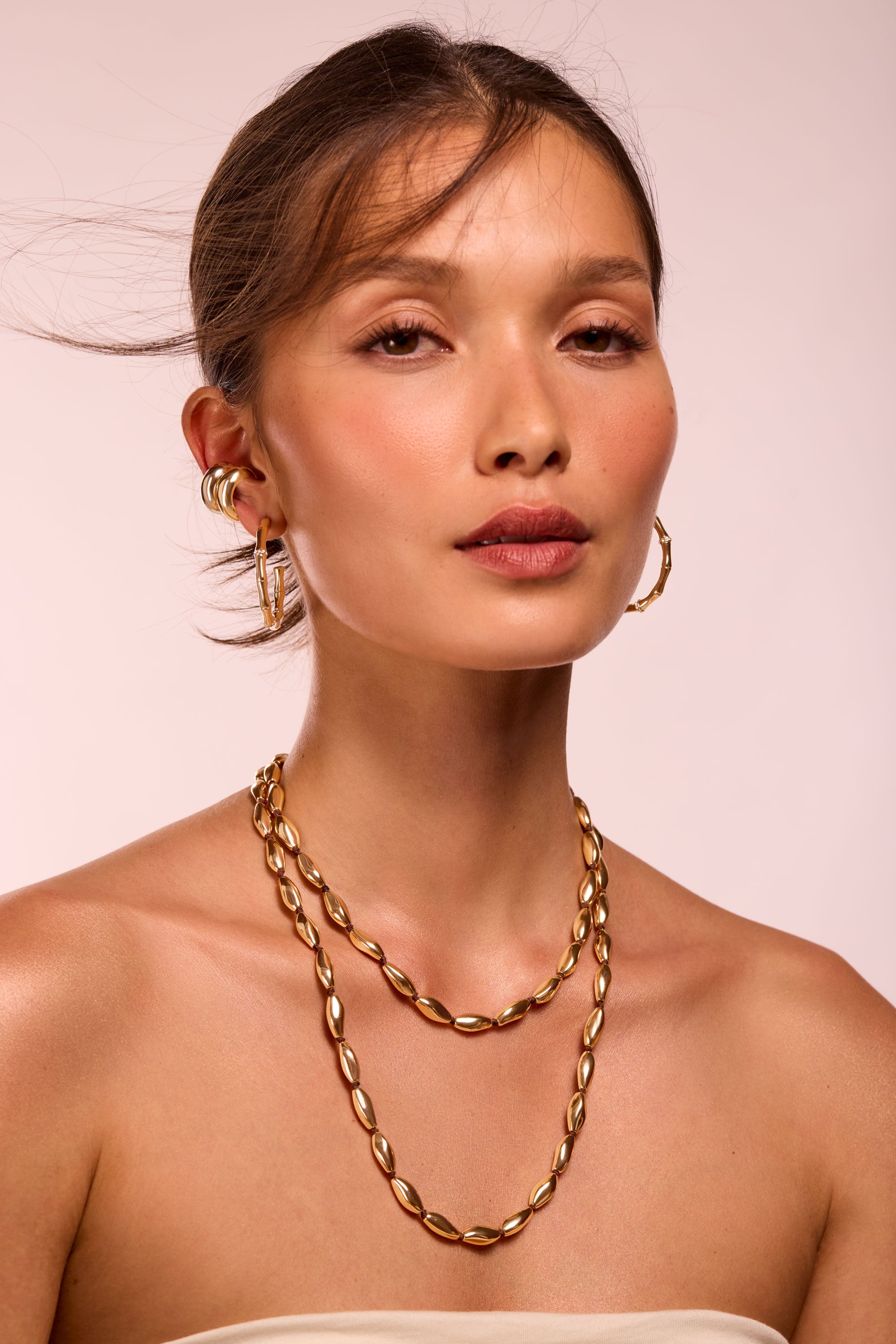 Lunette Layered Necklace in gold | Ramy Brook